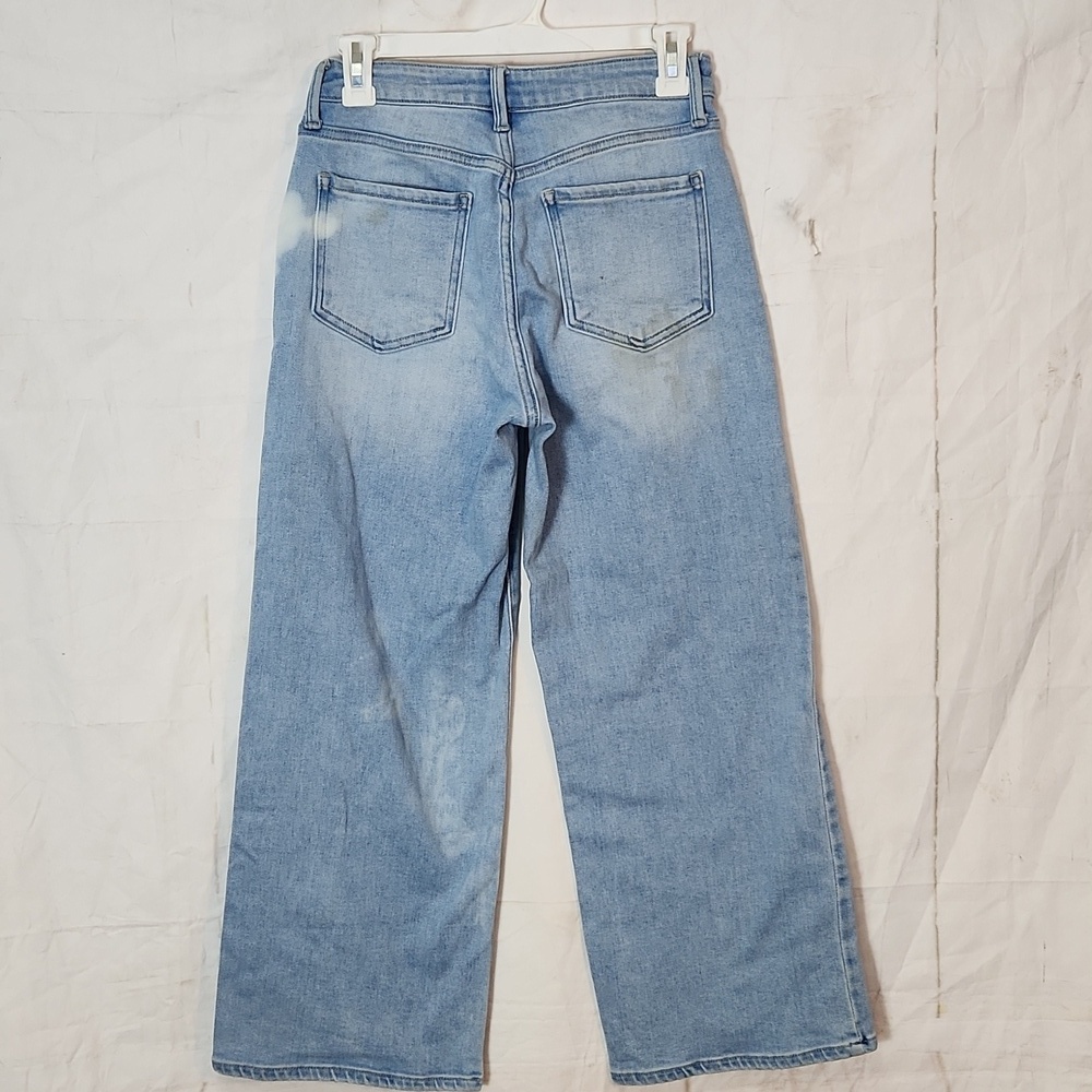 Just Usa Wide Leg Patch Pockets  Light Wash Jeans - Picture 6 of 11